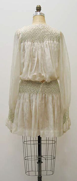 Dress, silk, British