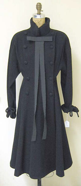 Coat, Karl Lagerfeld (French, founded 1984), a) wool, cotton, fur, synthetic; b) fur, synthetic, French