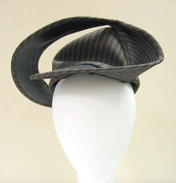 Hat, Stephen Jones (British, born 1957), a) wool, cotton, leather; b) cotton; metal, British 