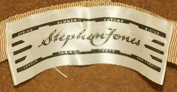 Hat, Stephen Jones (British, born 1957), a) wool; b) metal, pearl, British