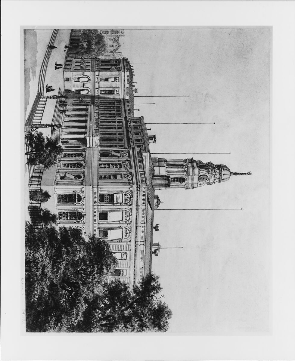 City Hall, New York, Watercolor and graphite on white wove paper, American