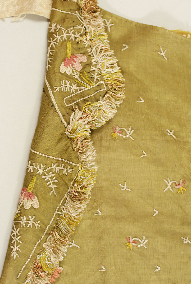 Vest, silk, American or European