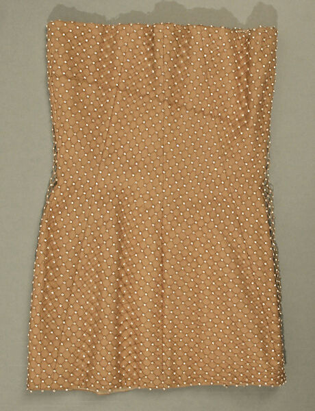 Ensemble, Alexander McQueen (British, founded 1992), (a) silk, cotton, rhinestones, plastic (acrylic); (b) aluminum, cotton, rhinestones, plastic (acrylic); (c) silk, rhinestones, British