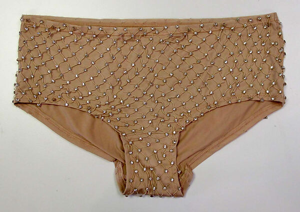 Ensemble, Alexander McQueen (British, founded 1992), (a) silk, cotton, rhinestones, plastic (acrylic); (b) aluminum, cotton, rhinestones, plastic (acrylic); (c) silk, rhinestones, British