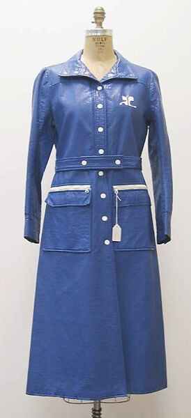 Coat, André Courrèges (French, Pau 1923–2016 Neuilly-sur-Seine), a, b) cotton, plastic (polyurethane), French 
