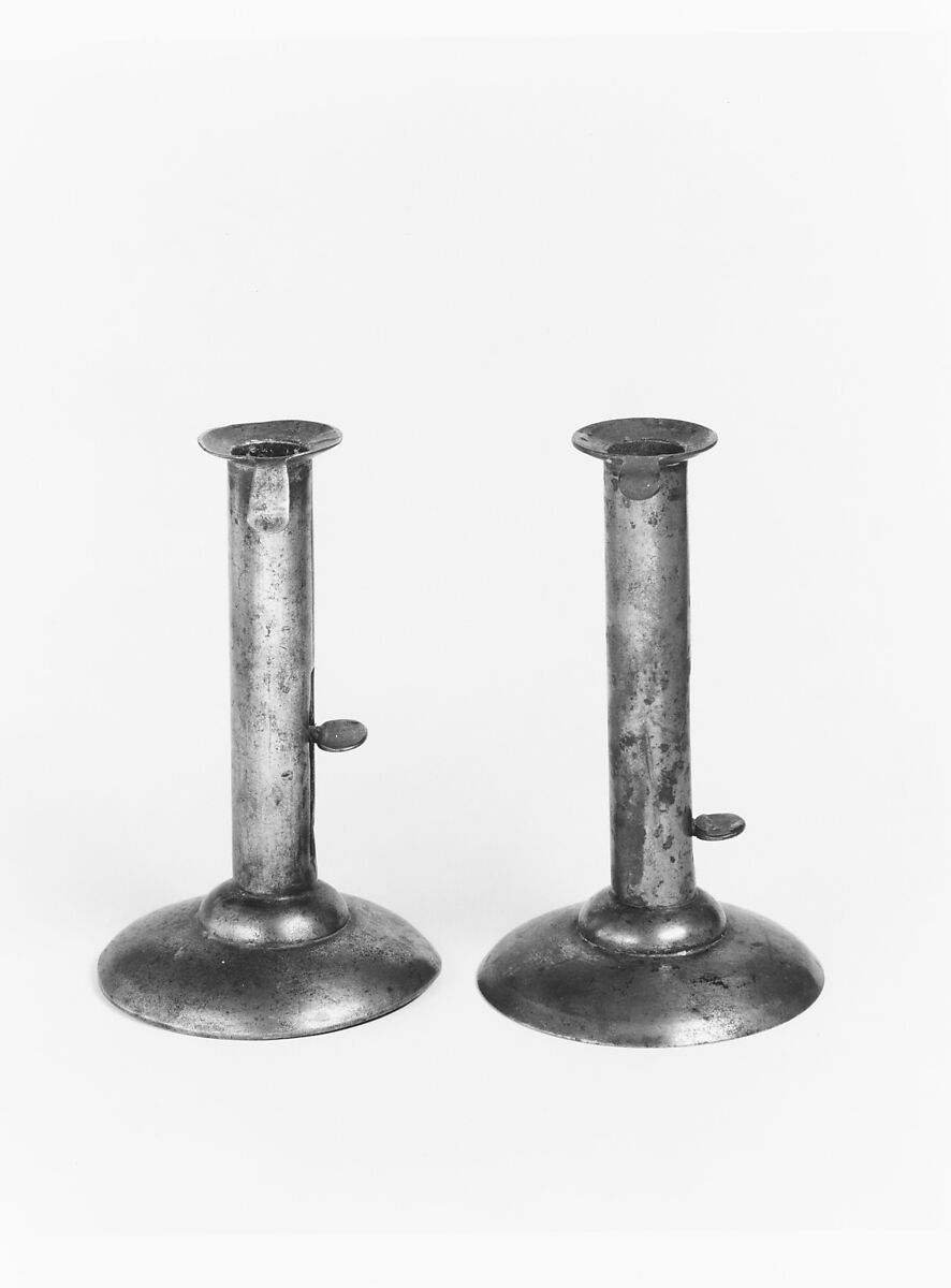 Candlestick, United Society of Believers in Christ’s Second Appearing (“Shakers”) (American, active ca. 1750–present), Tin, American, Shaker