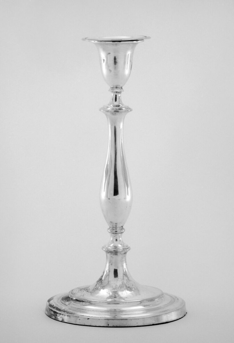 Candlestick, Silver plate on copper 