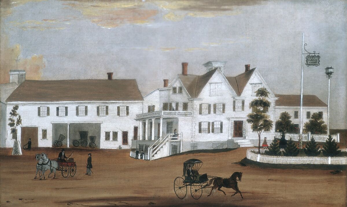 Hudson House, Oil on canvas, American 