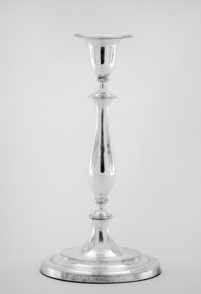 Candlestick, Silver plate on copper 
