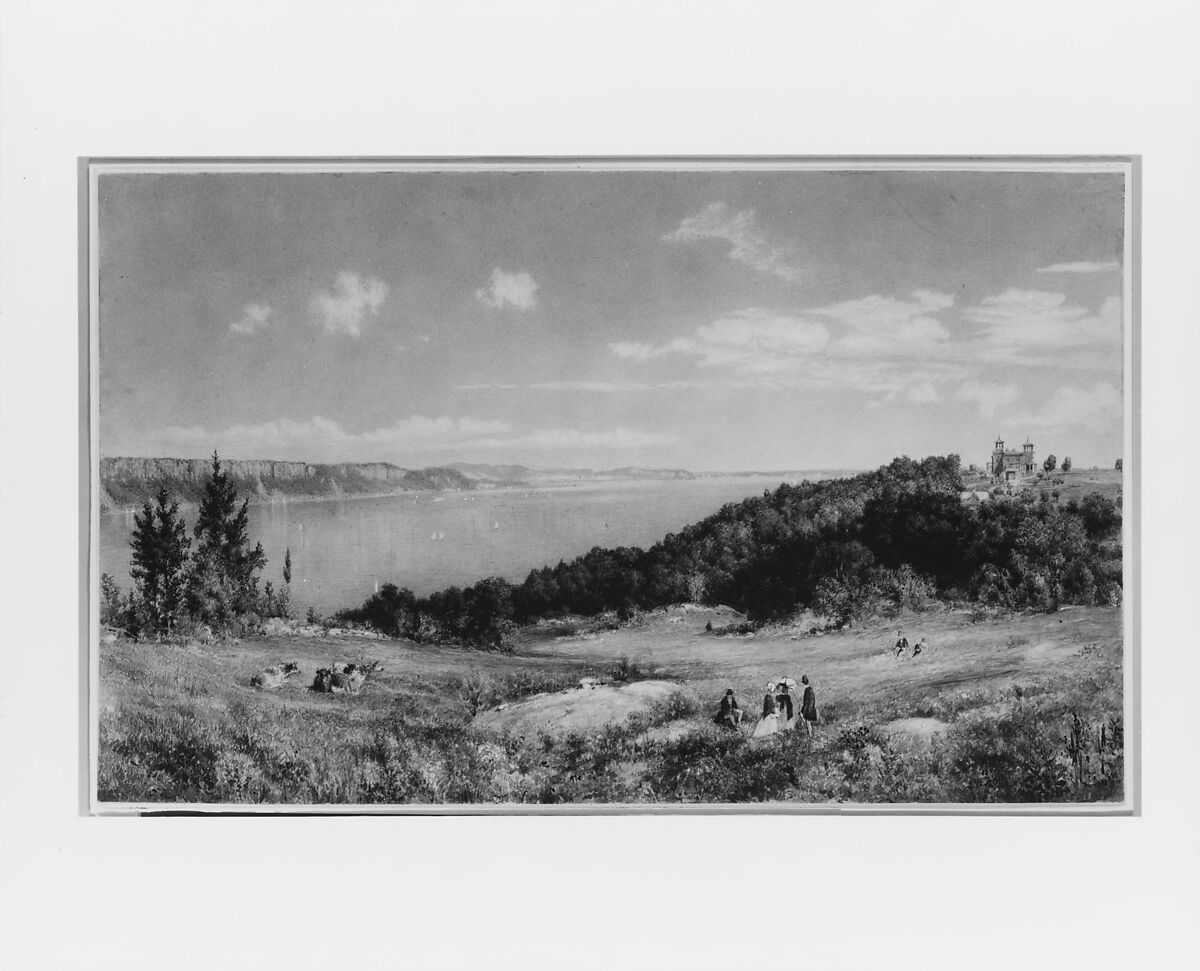 The Palisades, John William Hill (American (born England), London 1812–1879 West Nyack, New York), Watercolor and gouache on white wove paper, American