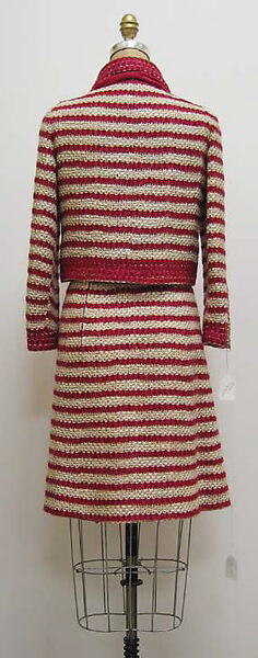 Suit, House of Chanel (French, founded 1910), a) mohair, wool, synthetic, silk, metal; b) mohair, wool, synthetic, silk; c) silk, French