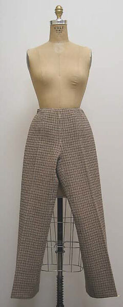 Ensemble, Hermès (French, founded 1837), a) wool, silk, plastic; b) wool, plastic; c) wool, silk; d) wool, silk, velcro; e) wool, French