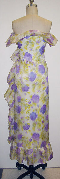 Ensemble, (a–d) Hubert de Givenchy (French, Beauvais 1927–2018 Paris), a-d) silk; e,f) silk, leather, French