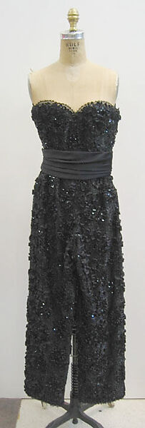 Ensemble, Hubert de Givenchy (French, Beauvais 1927–2018 Paris), a,b) silk, synthetic, plastic; c) silk, French