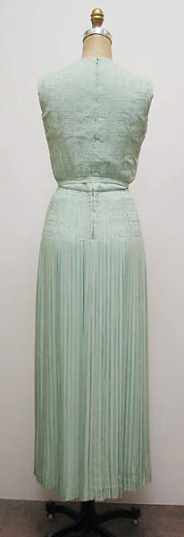 Ensemble, (a–d) House of Chanel (French, founded 1910), a-d) silk; e,f) silk, leather, French