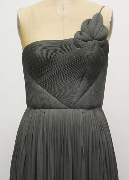 Ensemble, (a, b) Madame Grès (Germaine Émilie Krebs) (French, Paris 1903–1993 Var region), a) silk, nylon; b) silk; c,d) silk, leather, French