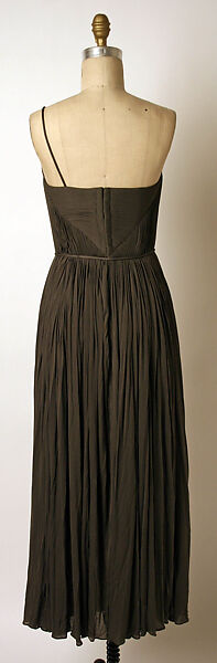 Ensemble, (a, b) Madame Grès (Germaine Émilie Krebs) (French, Paris 1903–1993 Var region), a) silk, nylon; b) silk; c,d) silk, leather, French