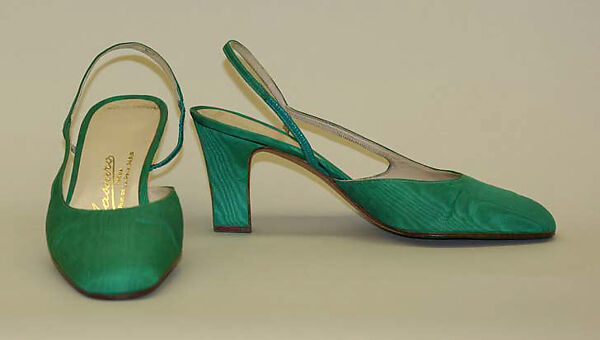 Ensemble, (a–c) Yves Saint Laurent (French, founded 1961), a) silk, synthetic; b) silk, cotton; c) silk, rhinestone, synthetic; d,e) silk, leather, French