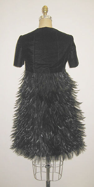 Ensemble, (a, b) Hubert de Givenchy (French, Beauvais 1927–2018 Paris), a,b) silk, feathers; c,d) silk, leather, French