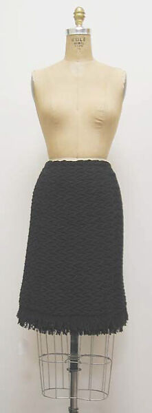 Suit, House of Chanel (French, founded 1910), a) wool, silk, metal; b) wool, silk; c) wool, French