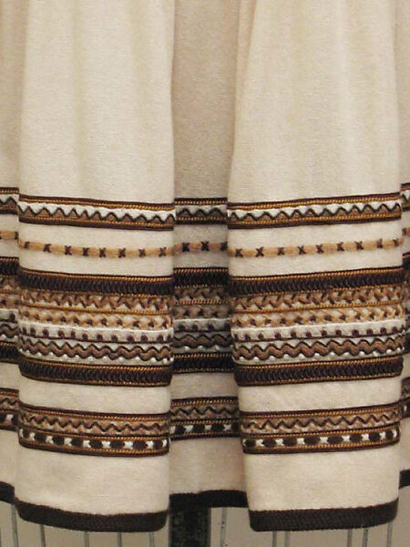 Ensemble, a,b) wool, silk, French