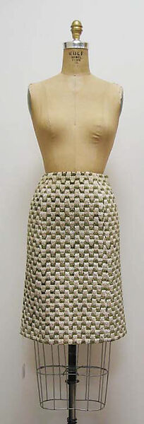 Suit, House of Chanel (French, founded 1910), a) cotton, silk, metal; b) cotton, silk; c) metal
c) metal, French