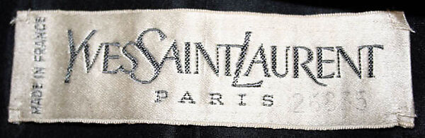 Coat, Yves Saint Laurent (French, founded 1961), a) wool, synthetic, plastic; b) wool, synthetic, French