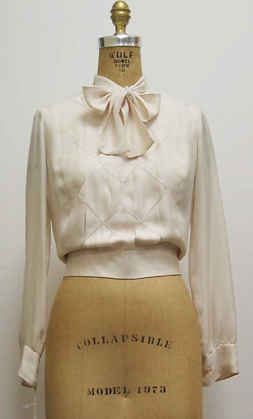 Ensemble, House of Chanel (French, founded 1910), a) wool and mohair, fur, silk, metal; b) wool and mohair, fur, silk; c,d) silk, plastic  
c, d) silk, French