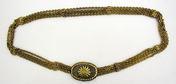 Dress, House of Chanel (French, founded 1910), a) wool, silk; metal; b) metal, French