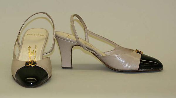 Shoes, House of Chanel (French, founded 1910), a,b) leather, metal, French 