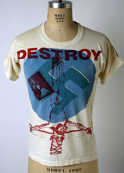 "Destroy" T-shirt, Vivienne Westwood (British, 1941–2022), cotton, British 