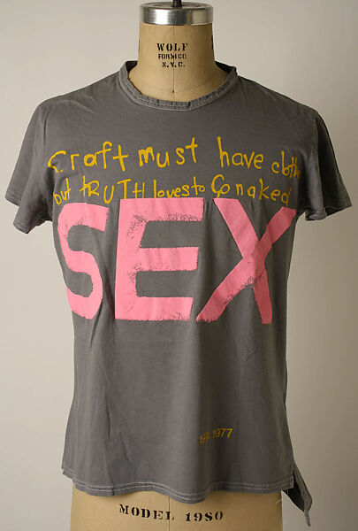 "SEX Craft must have clothes", Vivienne Westwood (British, founded 1971), cotton, British 