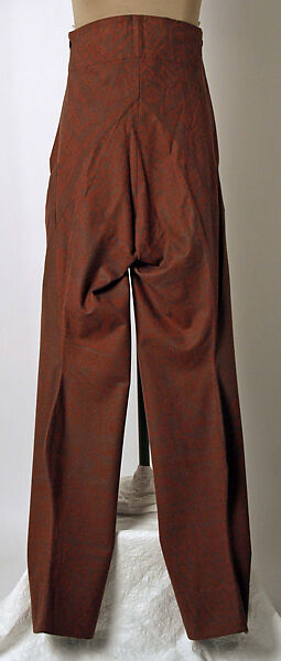 Ensemble, Vivienne Westwood (British, 1941–2022), a) wool, cotton, leather, horn; b) wool, plastic; c) wool, British