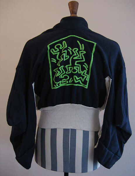 Ensemble, Vivienne Westwood (British, 1941–2022), a,b) cotton, synthetic, plastic; c) wool; d) leather, metal, British