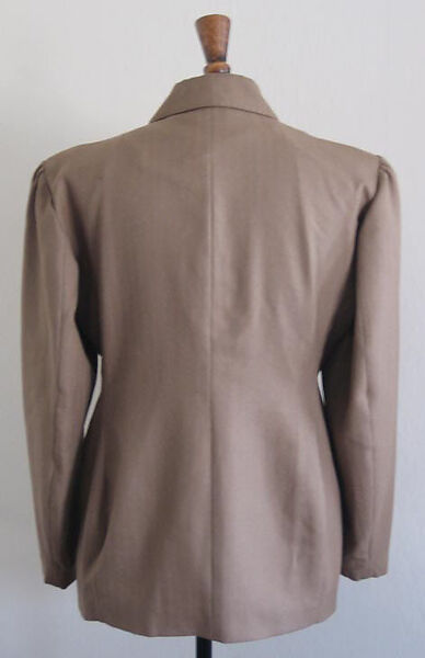 Suit, Vivienne Westwood (British, 1941–2022), a) wool, cotton, plastic; b) wool, plastic, metal; c) linen, British