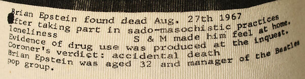 "Cambridge Rapist" shirt, Vivienne Westwood (British, 1941–2022), cotton, British