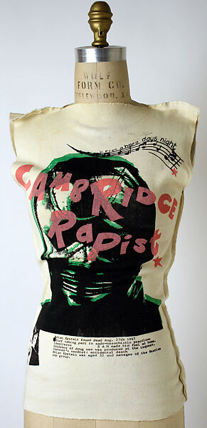 "Cambridge Rapist" shirt, Vivienne Westwood (British, 1941–2022), cotton, British 