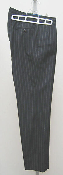 Suit, Henry Poole &amp; Co. (British, founded 1806), a,b) wool, silk, plastic; c) wool, silk, plastic, cotton, linen, British