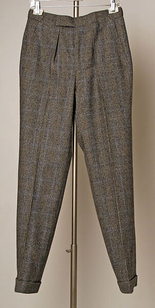 Suit, H. Huntsman &amp; Sons (British, founded 1849), a,b) wool, silk, plastic; c) wool, British