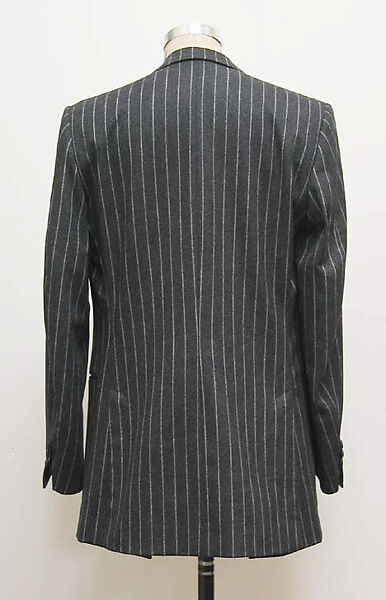 Suit, Richard Anderson, (a) wool, synthetic, wood; (b) wool, synthetic, metal, British