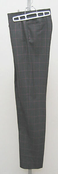 Suit, Richard James, a) wool, silk, plastic; b) wool, cotton, plastic; c) cotton, plastic; d) silk; e-h) acrylic, metal, British