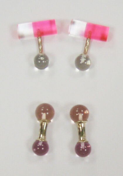 Suit, Richard James, a) wool, silk, plastic; b) wool, cotton, plastic; c) cotton, plastic; d) silk; e-h) acrylic, metal, British