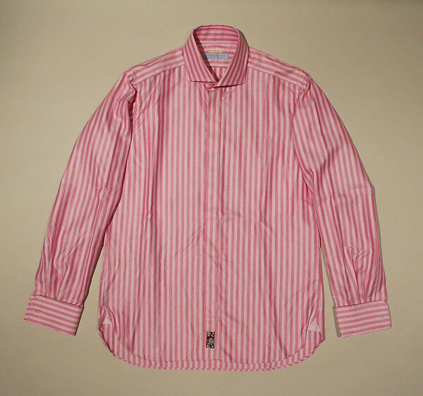 Ensemble, Timothy Everest (British), a, b) wool, silk, linen, plastic; c) wool; d) cotton; e) silk; f,g) metal, enamel, British