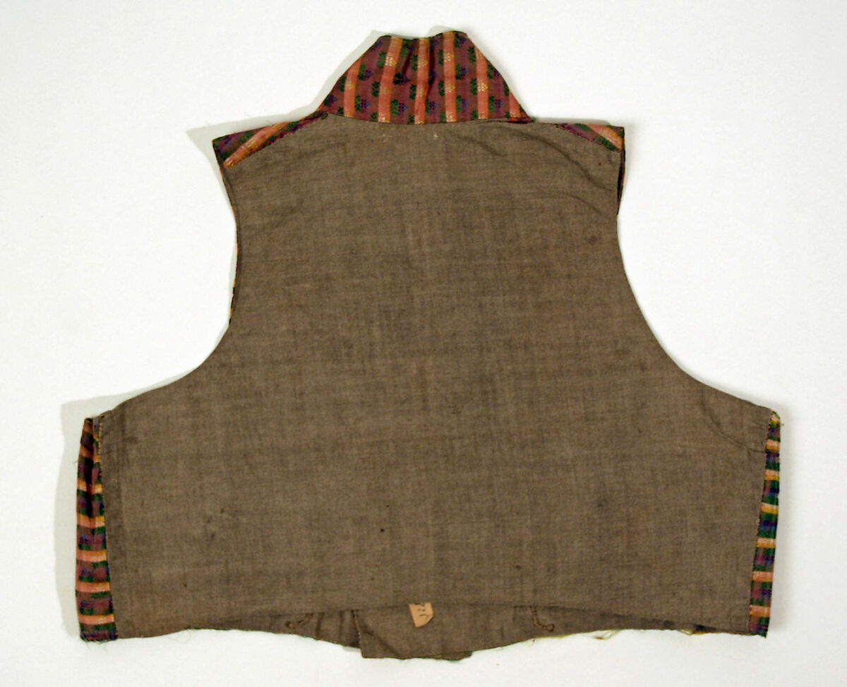 Vest, silk, American or European