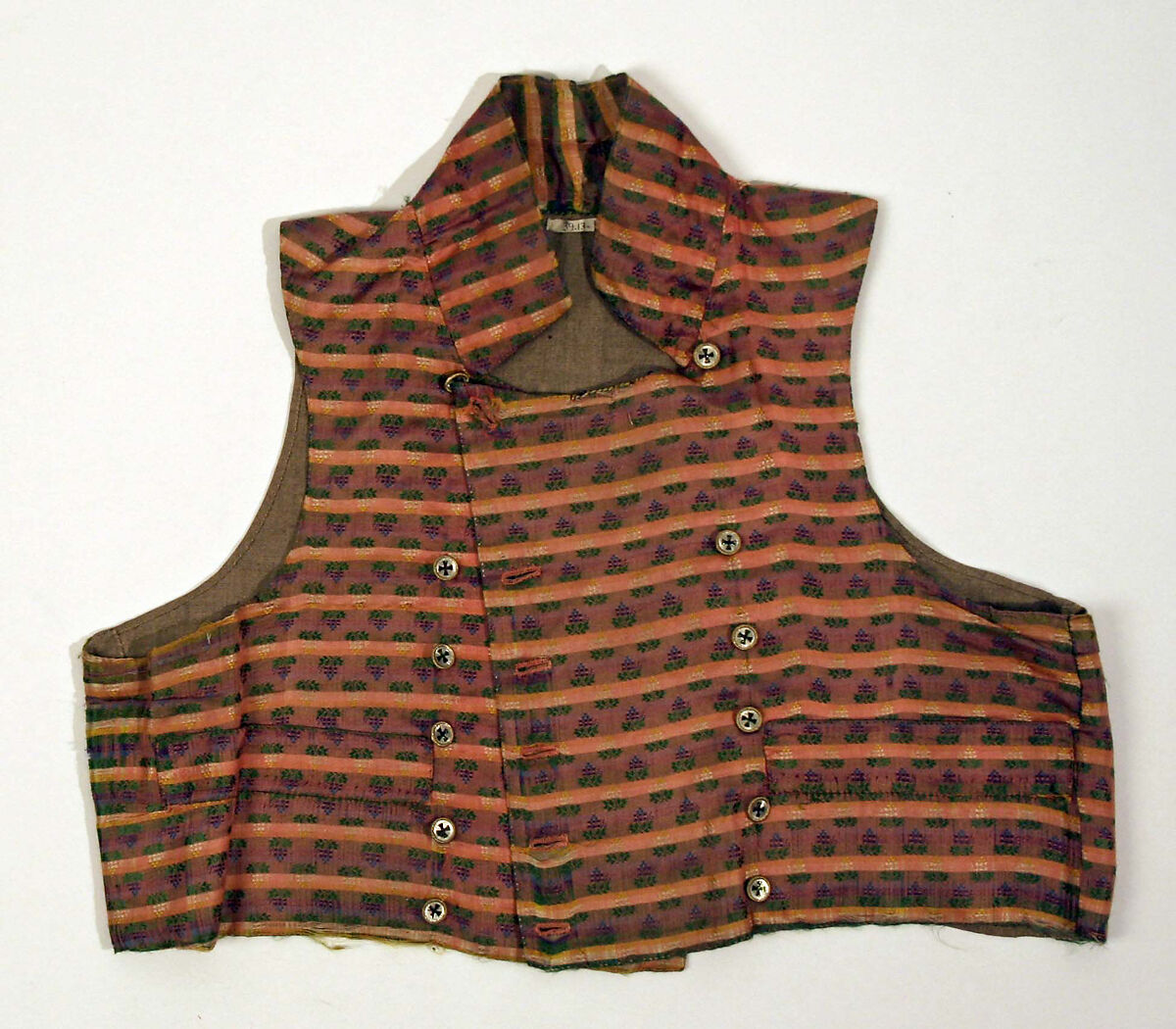 Vest, silk, American or European 