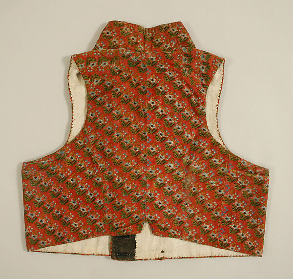 Vest, silk, American or European