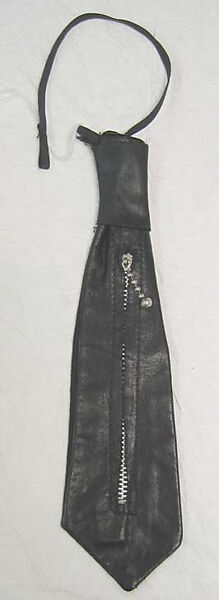 Necktie, Vivienne Westwood (British, 1941–2022), cotton, leather, metal, elastic, synthetic, British 