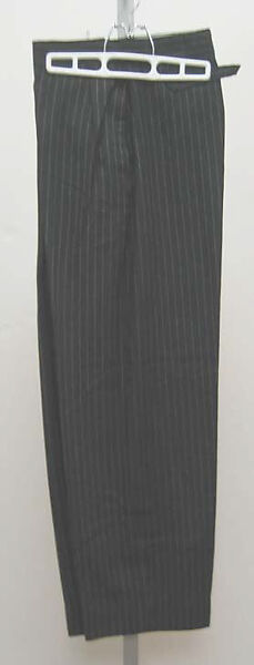 Trousers, Vivienne Westwood (British, 1941–2022), wool, synthetic, cotton, plastic, metal, British