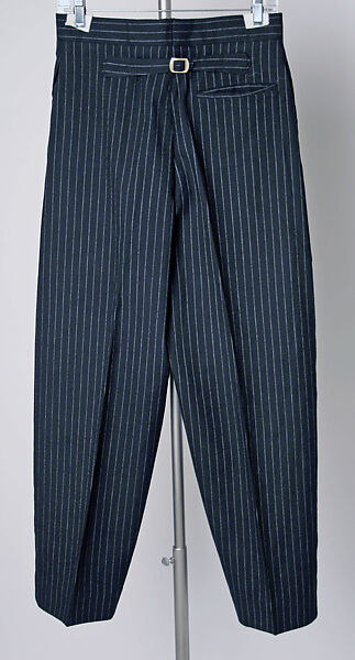Trousers, Vivienne Westwood (British, 1941–2022), wool, synthetic, cotton, plastic, metal, British