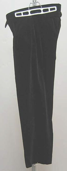 Trousers, Vivienne Westwood (British, founded 1971), silk, cotton, synthetic, plastic, metal, British
